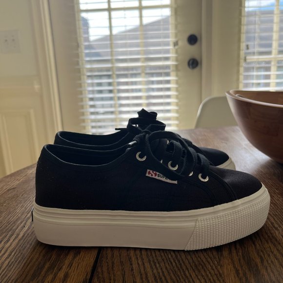 2970 Platform Sneakers - Black Superga Size 36 - Picture 4 of 10